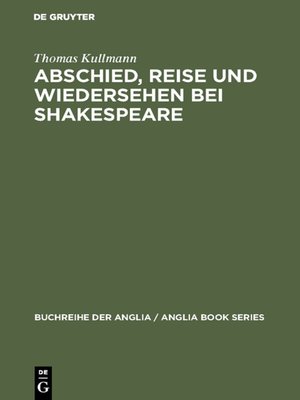 cover image of Abschied, Reise und Wiedersehen bei Shakespeare